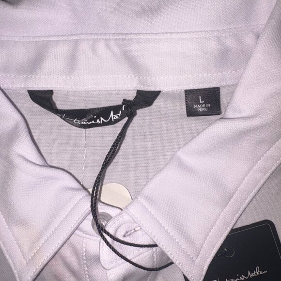 NEW NWT Travis Mathew Oceanside Polo Short Sleeve White L Wrinkle Resistant - Picture 5 of 13